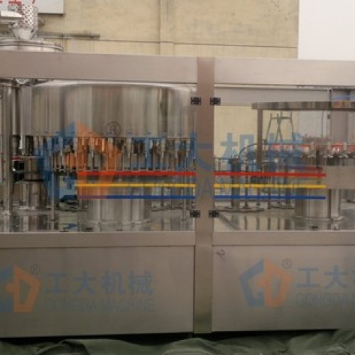 Pressure washing filling capping unity machine